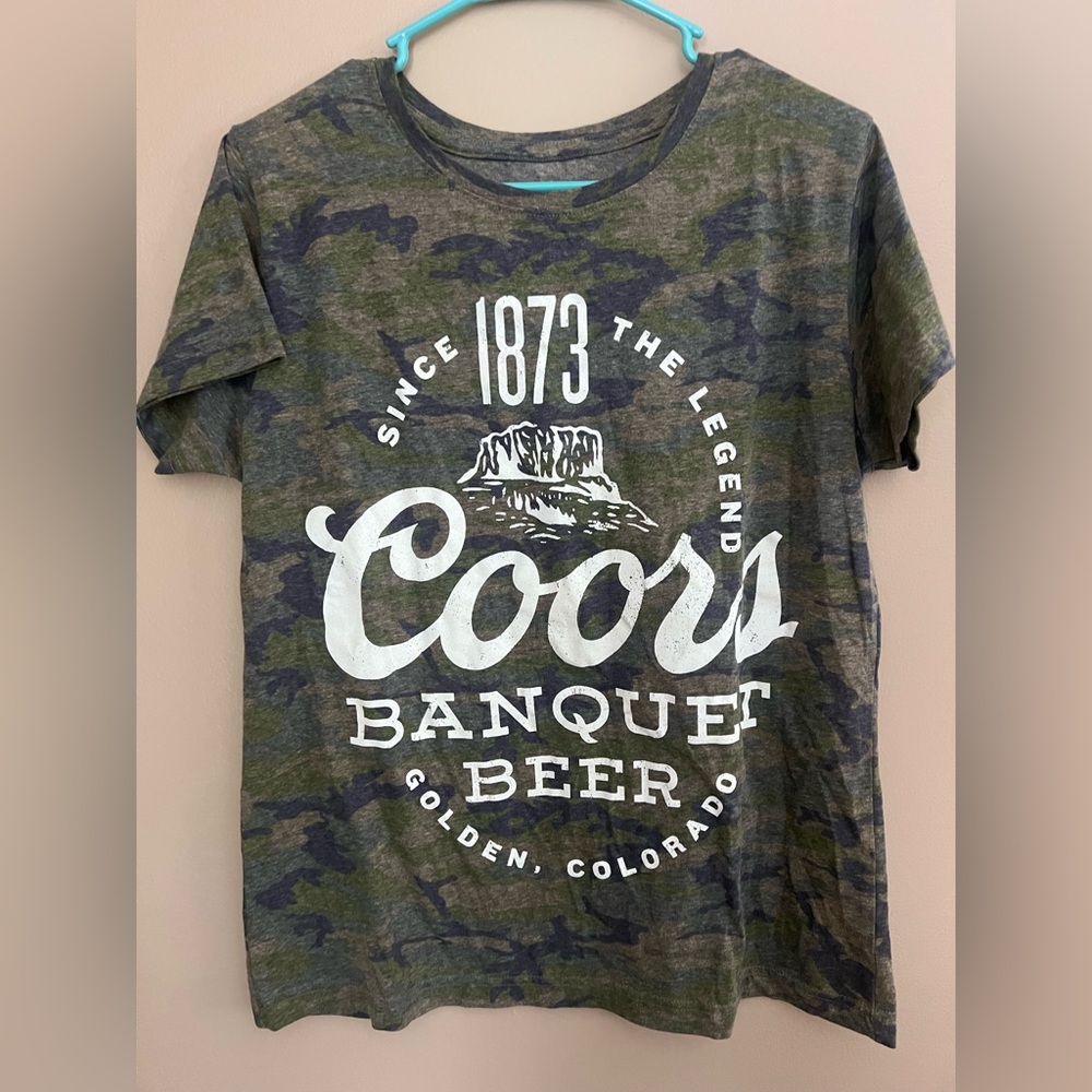 Coors banquet beer Camouflage Graphic Tee